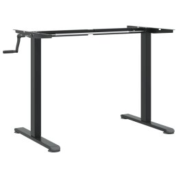 VidaXL Rama biurka do pracy na stojąco, czarna, (94-135)x60x(70-114)cm