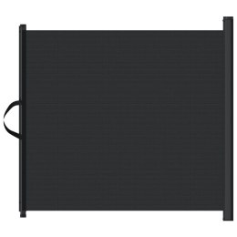 VidaXL Rozsuwana bramka dla zwierząt, czarna, 82,5x125 cm