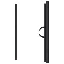 VidaXL Rozsuwana bramka dla zwierząt, czarna, 82,5x125 cm