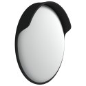 VidaXL Wypukłe lustro drogowe, czarne, Ø60 cm, poliwęglan