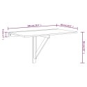 VidaXL Składany stolik kawowy, szary dąb sonoma, 100x60x56 cm