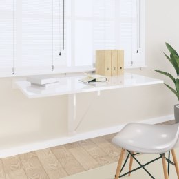 VidaXL Składany stolik kawowy, biały o wysokim połysku, 100x60x56 cm