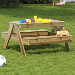 VidaXL Stół piknikowy dla dzieci, 88x97x52 cm, impregnowana sosna