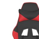 VidaXL Fotel gamingowy, czarno-czerwony, sztuczna skóra