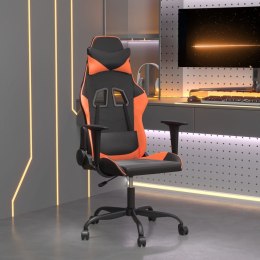 VidaXL Fotel gamingowy, czarno-pomarańczowy, sztuczna skóra