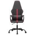 VidaXL Masujący fotel gamingowy, bordowo-czarny, sztuczna skóra