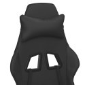 VidaXL Masujący fotel gamingowy, czarny, sztuczna skóra