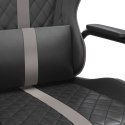 VidaXL Masujący fotel gamingowy, szaro-czarny sztuczna skóra