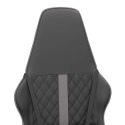 VidaXL Masujący fotel gamingowy, szaro-czarny sztuczna skóra