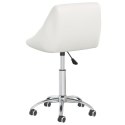 VidaXL Obrotowe krzesło biurowe, białe, obite sztuczną skórą