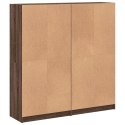 VidaXL Biblioteczka z drzwiczkami, brązowy dąb, 136x37x142 cm