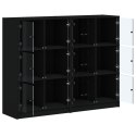 VidaXL Biblioteczka z drzwiczkami, czarna, 136x37x109 cm