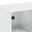 VidaXL Biblioteczka z drzwiczkami, biała, 136x37x109 cm