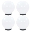 VidaXL Lampy ogrodowe LED, 4 szt., kuliste, 20 cm, PMMA