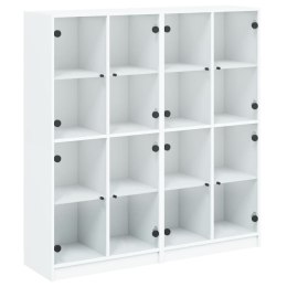 VidaXL Biblioteczka z drzwiczkami, biała, 136x37x142 cm