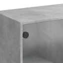 VidaXL Biblioteczka z drzwiczkami, szarość betonu, 136x37x142 cm