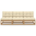 VidaXL 3-osobowa sofa z poduszkami, lite drewno sosnowe