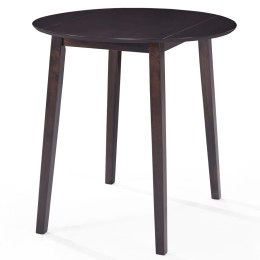 VidaXL Stół barowy i 4 krzesła, lite drewno, ciemnobrązowe