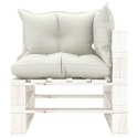 VidaXL Ogrodowa sofa 4-osobowa z palet, z beżowymi poduszkami