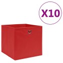 VidaXL Pudełka z włókniny, 10 szt., 28x28x28 cm, czerwone