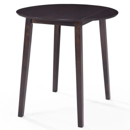 VidaXL Stół i krzesła barowe, lite drewno, ciemnobrązowe