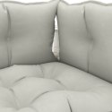 VidaXL Ogrodowa sofa 3-osobowa z palet, z poduszkami taupe, drewniana