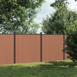 VidaXL Panel ogrodzeniowy, brązowy, 353x186 cm, WPC