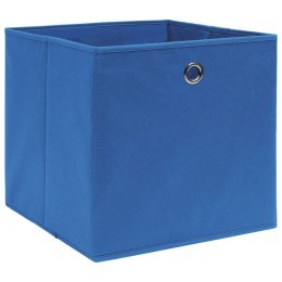VidaXL Pudełka, 10 szt., niebieskie, 32x32x32 cm, tkanina