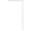 VidaXL Ścianka prysznicowa z półką, biała, 100x195 cm, ESG i aluminium