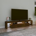 VidaXL Szafka pod TV z oświetleniem LED, brązowy dąb, 200x36,5x40 cm