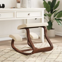 VidaXL Krzesło klęcznik, kremowe, 48x71x51 cm, sklejka brzozowa