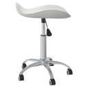 VidaXL Krzesło biurowe, białe, obite sztuczną skórą