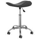 VidaXL Krzesło biurowe, szare, obite sztuczną skórą