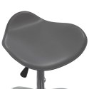 VidaXL Krzesło biurowe, szare, obite sztuczną skórą