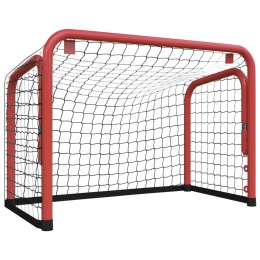 VidaXL Bramka do hokeja, czerwono-czarna, 68x32x47 cm