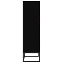 VidaXL Wysoka szafka, czarna, 70x35x125 cm, materiał drewnopochodny