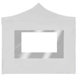 VidaXL Namiot imprezowy ze ściankami, aluminium, 2x2 m, biały