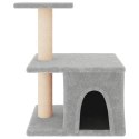 VidaXL Drapak dla kota z sizalowymi słupkami, jasnoszary, 48 cm
