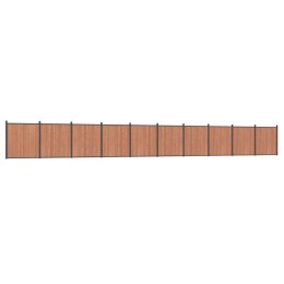 VidaXL Panel ogrodzeniowy, brązowy, 1737x186 cm, WPC