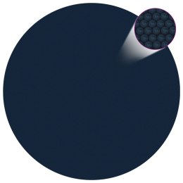 VidaXL Pływająca folia solarna z PE na basen, 455 cm, czarno-niebieska