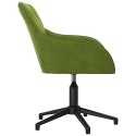 VidaXL Obrotowe krzesło biurowe, jasnozielone, tapicerowane aksamitem