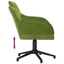 VidaXL Obrotowe krzesło biurowe, jasnozielone, tapicerowane aksamitem