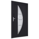 VidaXL Drzwi wejściowe, antracytowe, 98x200 cm, PVC