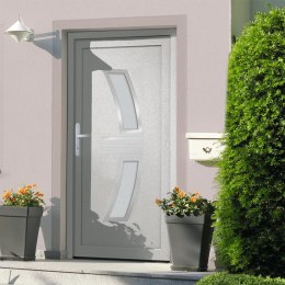VidaXL Drzwi wejściowe, białe, 108x200 cm, PVC
