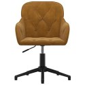 VidaXL Obrotowe krzesła stołowe, 2 szt., brązowe, aksamitne