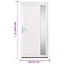 VidaXL Drzwi wejściowe, białe, 108x208 cm, PVC