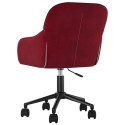 VidaXL Obrotowe krzesła stołowe, 2 szt., winna czerwień, aksamitne