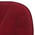 VidaXL Obrotowe krzesła stołowe, 2 szt., winna czerwień, aksamitne
