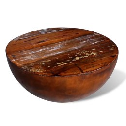 VidaXL Stolik kawowy z drewna odzyskanego i stali, forma półkuli