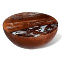 VidaXL Stolik kawowy z drewna odzyskanego i stali, forma półkuli